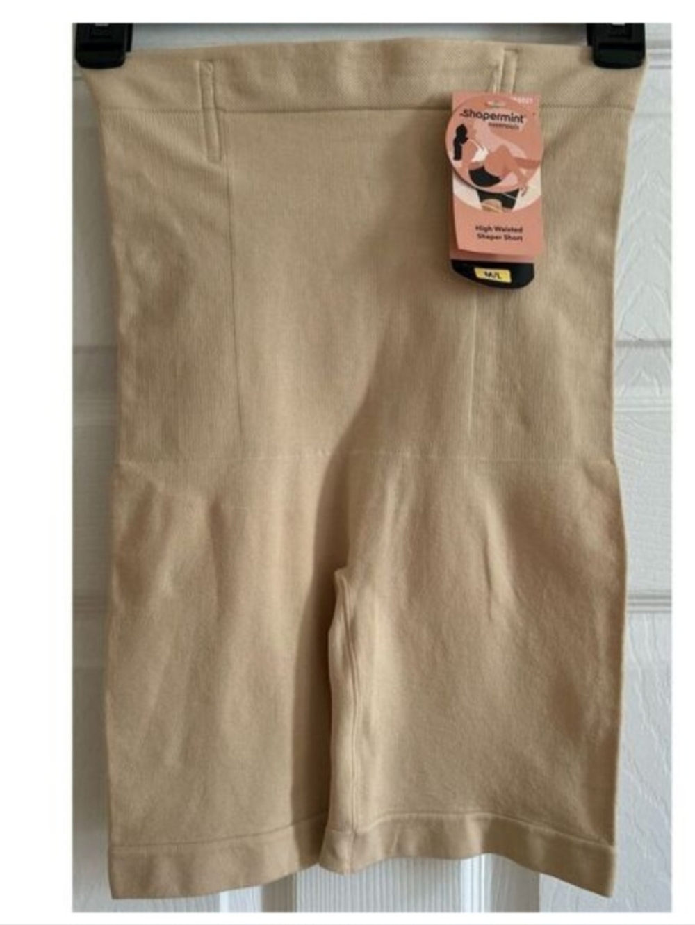 Shapermint High-Waisted Shaper Shorts in Beige